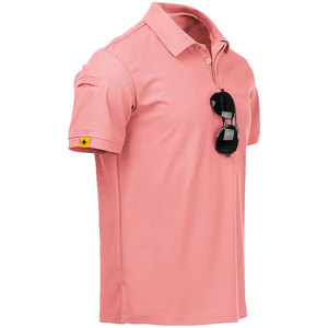 Polo de piqué de algodón orgánico GSM 200 para hombre con logotipo personalizado, transpirable de manga corta Camiseta ajustada, bajo MOQ, servicios OEM - Product Image 1