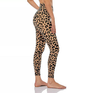 Women's Gym Fitness Wear Best Design Sublimation Printed Full-Length Polyester <b>Leggings</b> with Rhinestone Technics Multi-Color - Product Image 2
