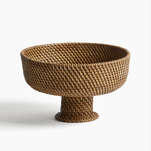 Cuenco de ratán para pasteles y frutas Decoración de presentación de comida natural Productos vietnamitas al por mayor ecológicos - Product Image 1