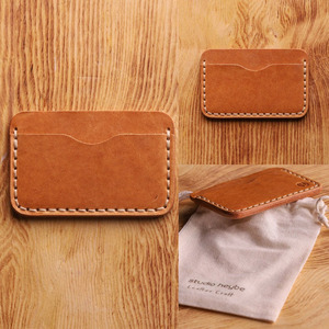 Venta al por mayor de fábrica, tarjetero Vintage de cuero genuino Delgado, logotipo personalizable, función RFID, sin cierre para tarjetas de identificación - Product Image 4