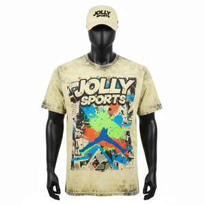 T-shirt 100% coton pour homme, coupe ample, imprimé, t-shirt délavé à l'acide pour homme, tissu durable, style impression sérigraphique, logo personnalisé, vêtements décontractés - Product Image 6