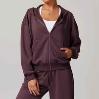 Ensemble survêtement et pantalon de survêtement en molleton pour hommes Survêtement de sport personnalisé pour femmes grande taille avec fermeture éclair