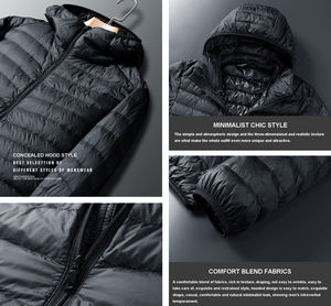 Chaqueta de Invierno Acolchada para Hombre de Alta Calidad con Capucha, Diseño Personalizado, Nueva Moda, Tela de Lona Impermeable y Transpirable - Product Image 5