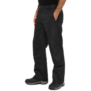 Pantalon de neige pour homme grande taille, couleur noire, fermeture éclair, imperméable 10 000 mm, coupe-vent, respirant, séchage rapide, sports d'hiver en plein air - Product Image 1