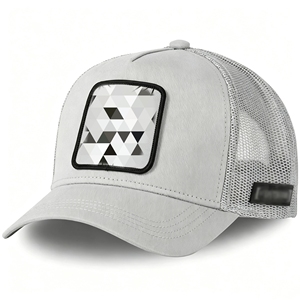 Casquette Trucker 5 Panneaux à Motif Lettres, Réglable, en Maille Respirante, pour Hommes et Femmes, Protection Solaire Estivale, Vente en Gros, Commande en Gros - Product Image 2