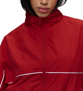 Veste pour femme coupe-vent gris léger avec fermeture éclair Vêtements d'extérieur décontractés Poignets et poches côtelés élégants Veste coupe-vent pour femme - Product Image 4