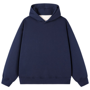 Sudadera CON CAPUCHA DE Color sólido para hombres y mujeres, nueva tendencia de moda holgada de estilo americano para primavera y otoño con tela tejida - Product Image 3