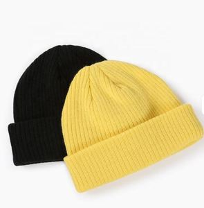 Unisex High Quality Winter Beanie Solid Color Custom Logo Warm Breathable <b>Knitted</b> <b>Hat</b> - Product Image 1