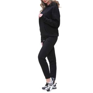 Chándal de algodón de dos piezas con logotipo personalizado para mujer Top CON CAPUCHA DE MODA Joggers con ropa deportiva para la moda diaria para el invierno - Product Image 4