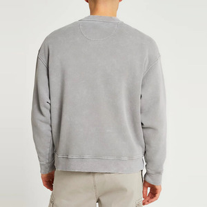 Sweat-shirts unis de haute qualité, col rond, broderie, sweat-shirts personnalisés pour hommes, sweat-shirts tendance pour hommes, designs tendance 2026 - Product Image 2
