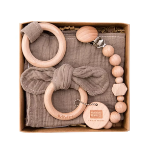 Juego <span class=keywords><strong>de</strong></span> <span class=keywords><strong>tela</strong></span> <span class=keywords><strong>de</strong></span> algodón <span class=keywords><strong>de</strong></span> tres piezas para chupete con Orejas <span class=keywords><strong>de</strong></span> conejo para dentición <span class=keywords><strong>de</strong></span> bebé <span class=keywords><strong>de</strong></span> madera - Product Image 1