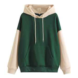 Femmes nouvelle mode décontracté coton surdimensionné sweat à capuche couleur unie motif 3D brodé imprimé Techniques Long avant - Product Image 6