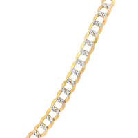 Offre Spéciale populaire en gros Exclusive14k solide gourmette cubaine deux tons chaîne avec un collier fermoir mousqueton sûr pour hommes lien cubain