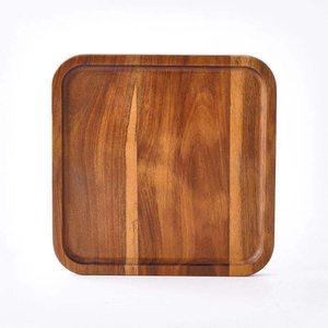 Produits en bambou Plateau de service rectangulaire en bois de noyer naturel Plateau à fruits pour hôtel et maison avec inventaire Vaisselle en bois - Product Image 4