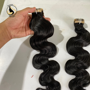 Extensions de cheveux 100% naturels, cheveux humains de la meilleure qualité, vierge alignées de cuticules, noirs naturels, Body wave - Product Image 6