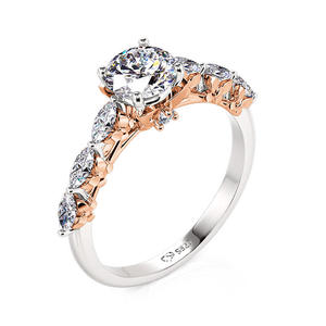 Jeulia 18K Gold Plated Fashion Butterfly <b>Opening</b> Engagement <b>Ring</b> - Product Image 2