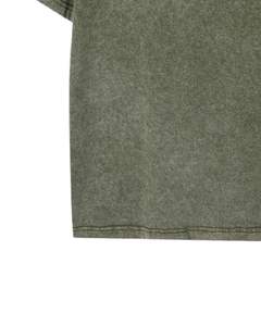 Olive Green Acid Wash T Shirt Men Oversized Vintage Style Soft Cotton Crew Neck Casual Streetwear Tee Summer Fashion Wear Unisex - Product Image 6