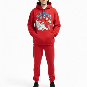 Conjunto Deportivo Informal de Dos Piezas con Bordado de Color Sólido para Hombre, Ropa Deportiva para Correr, Conjunto Deportivo para Hombre - Product Image 1