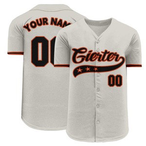 Venta al por mayor llano Hipster Hip Hop béisbol Jersey manga corta Pull-over Sport Shirt transpirable y de talla grande disponible - Product Image 3