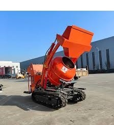 Mini Concrete Mixer Crawler Type with Fully Hydraulic System and Gearbox for Construction Use on Muddy and Rough Ground - Product Image 3