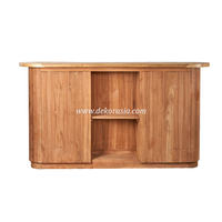 Meuble de bar élégant et moderne en bois et bambou pour cuisine, salle à manger, extérieur, maison et boîte de nuit