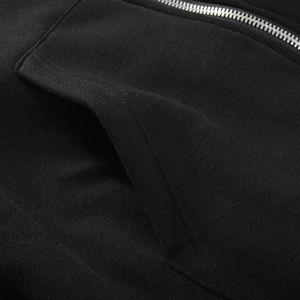 Sweats à capuche zippés 100% coton de haute qualité pour hommes Vente en gros de sweats à capuche zippés surdimensionnés brodés avec logo noir personnalisé - Product Image 4