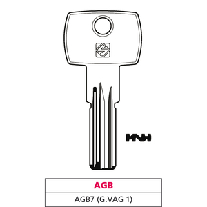 Chiave con perno in ottone Agb7 (g. Vag 1) Agb - Product Image 1