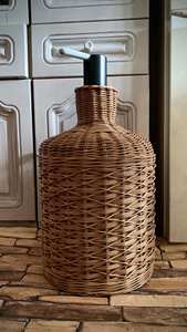 Handmade Rattan Bathroom Bottle <b>Cover</b> Natural Woven <b>Soap</b> Shampoo Holder - Product Image 6