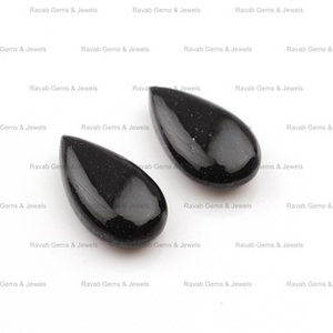 Piedra Preciosa de Cuarzo Ónix Negro Natural, Forma de Gota de Pera, 11x20 mm, Pulido Alto, Suave, Calibrada, Certificada por Terceros - Product Image 6