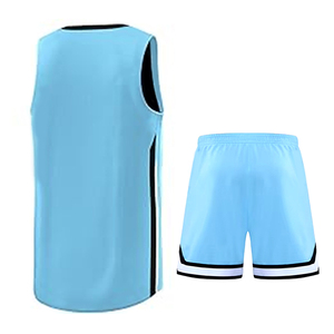 Uniforme de basket-ball en polyester respirant pour hommes avec propre logo imprimé Bsci Vêtements de sport en jersey uni - Product Image 4