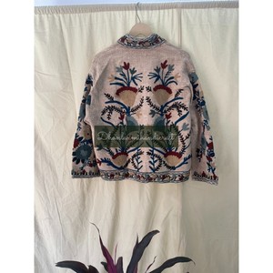 Manteau d'hiver pour femme unisexe en coton TNT brodé à la main avec broderie à la main pour la saison d'automne - Product Image 3