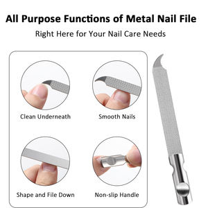 Lime à ongles mini double face en acier inoxydable de précision, design droit et durable, entretien facile, utilisation à long terme, beauté professionnelle - Product Image 3