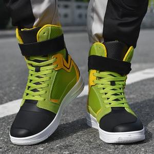 Men's Reflective Motorbike Racing Shoes <b>Rubber</b> <b>Sole</b> Breathable Anti-Fall Boots for Road Riders Casual Gear Shift Racing Sneakers - Product Image 5