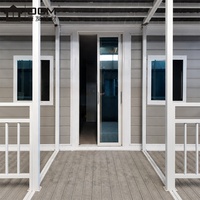 Maison préfabriquée en conteneurs OCM à 2 étages, maisons modulaires modernes, villa mobile à deux étages avec balcon et escalier pour complexe hôtelier