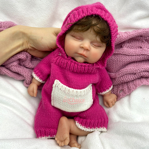 دمية أطفال صغيرة الحجم 30 سم مع شعر، دمية واقعية من السيليكون الكامل، لعبة ناعمة للأطفال حديثي الولادة - Product Image 4