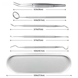 Ensemble d'instruments chirurgicaux pour le soin dentaire avec miroir buccal en acier inoxydable et kit de nettoyage certifié CE - Product Image 3