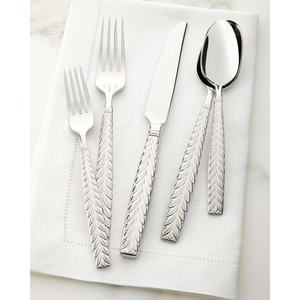 Ensemble de couverts en acier inoxydable de haute qualité avec un design unique de poignée blanche, aspect royal, couverts pour restaurant, mariage, maison, hôtel - Product Image 4