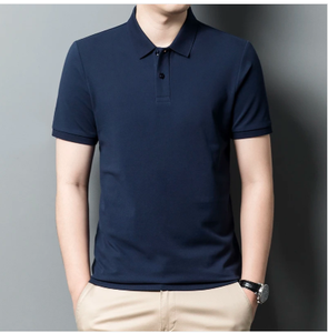 Polo à manches courtes en coton personnalisé OEM, non formant et infroissable - Product Image 3