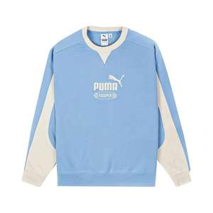 Puma Kidsuper Crewneck Mens Active <b>Sweatshirts</b> Color: <b>Pink</b>/Light Blue 100% Authentic - Product Image 4