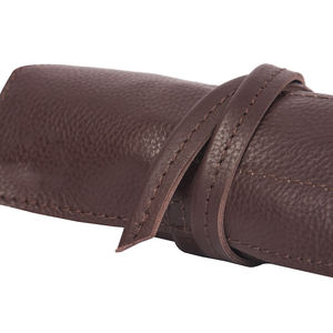 Étui de rangement compact et écologique en cuir pour chargeur de voyage décontracté de luxe avec fermeture à glissière pour câbles LCH-0043B - Product Image 2