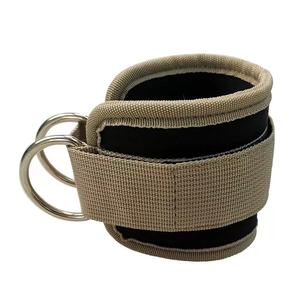 Attelle de cheville avec logo personnalisé, attelle de compression ajustable pour le soutien de la cheville avec anneaux en D, unisexe, manchon en cuir respirant - Product Image 1