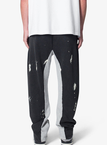 Alta calidad 100% algodón 300 GSM ropa de calle ligera de gran tamaño Flare Jogger con paneles Color sólido pantalones de chándal holgados - Product Image 4