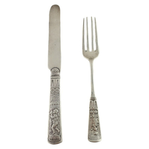 Couverts plaqué argent de style moderne fabriqués en Inde avec un design personnalisé, ensemble de couverts en acier inoxydable fabriqués à la main - Product Image 3