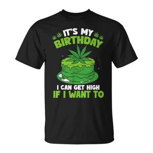 T-Shirt Promozionale 'It's My Birthday Stoner 420' con Foglia di Marijuana per Bambini, Amanti e Fan del Cannabis - Product Image 1