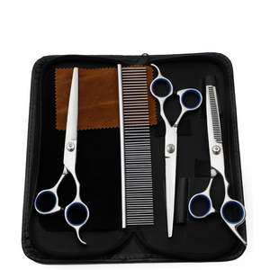 Ciseaux de coiffure professionnels en acier inoxydable de 7 pouces, personnalisés, à manche long, pour droitiers, avec dents de 32 mm - Product Image 6