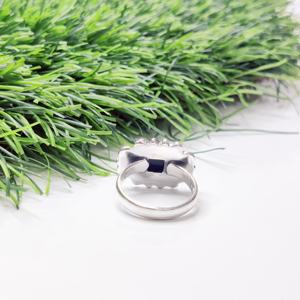 แหวนสวมใส่ทุกวันที่ดีที่สุดกับพลอยสีดำพลอยสีเงินพลอยพลอยสีดำเครื่องประดับสำหรับงานแต่งงานหรืองานเลี้ยงสำหรับเธอ - Product Image 3