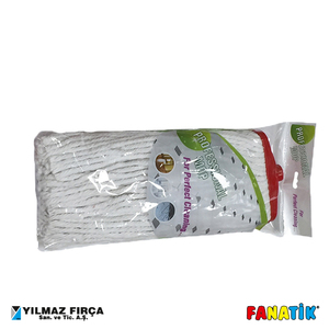 Mopa de Limpieza en Húmedo de Algodón Industrial Turco de 300g con Mango Telescópico de Metal, Mopa Profesional para Pisos - Product Image 2