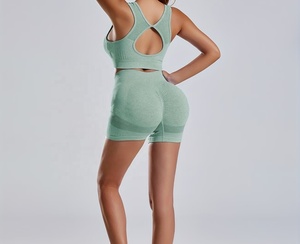 Conjuntos Deportivos Impermeables de 2 Piezas para Mujer, con Logotipo Frontal, Ropa de Yoga sin Costuras, Tallas XS a XL, Transpirable, para Gimnasio - Product Image 3