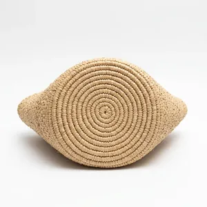 Woven raffia women's canvas <b>Bag</b> Rope Handbag <b>Large</b> Capacity Shoulder Basket for <b>Beach</b> Travel Shopping - Product Image 4