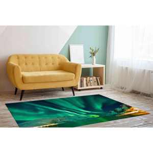 Nature Landscape <b>Rugs</b> Non Slip <b>Rugs</b> Aurora Landscape <b>Rugs</b> Runner <b>Rug</b>,<b>Chenille</b> <b>Rug</b> - Product Image 2